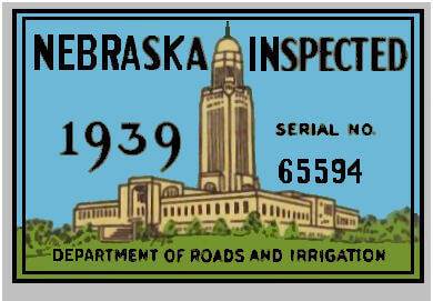 (image for) 1939 Nebraska Registration Sticker